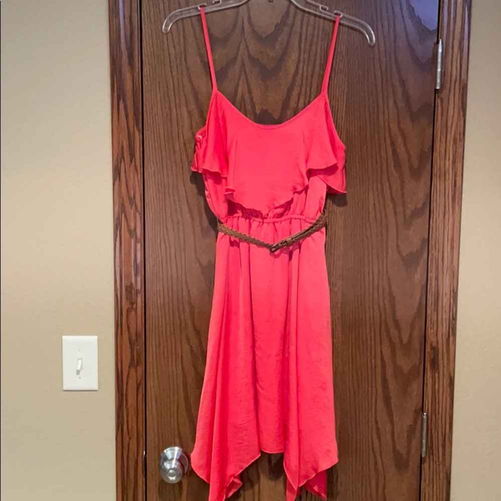 Junior’s coral sundress, spaghetti strap, M